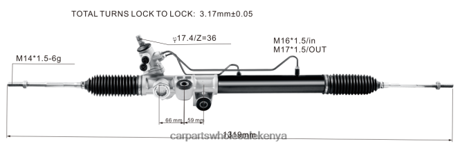 Power Steering Rack 8-97943521-0 car spare parts nairobi 84DZZJ2607 ISUZU