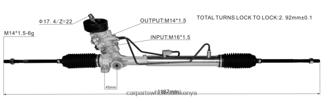 Power Steering Rack 6R1423055BX car spares Kenya 84DZZJ2423 VOLKSWAGEN